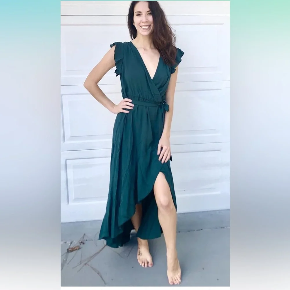 Elegant Green Maxi Dress - Picture 4 of 4